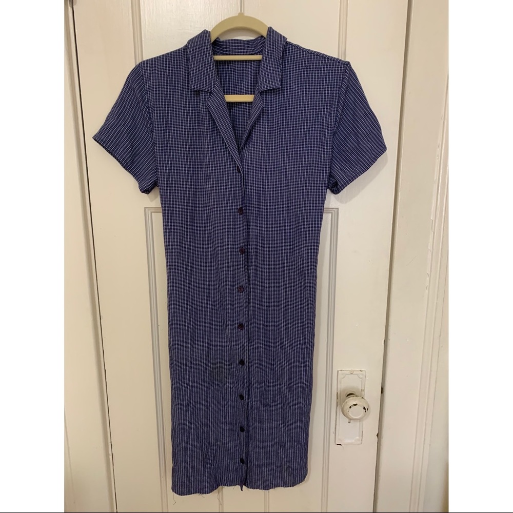 Vintage Plaid Midi Dress